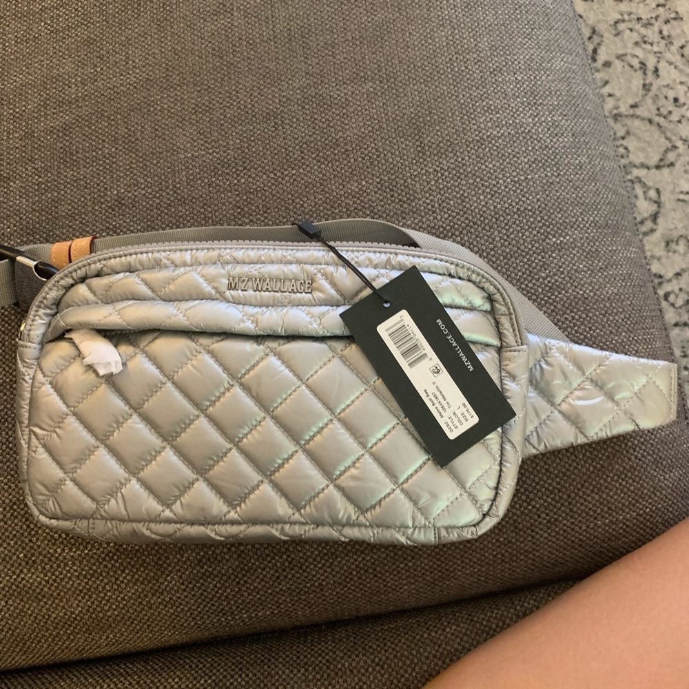 MZ Wallace belt bag (metallic silver)
